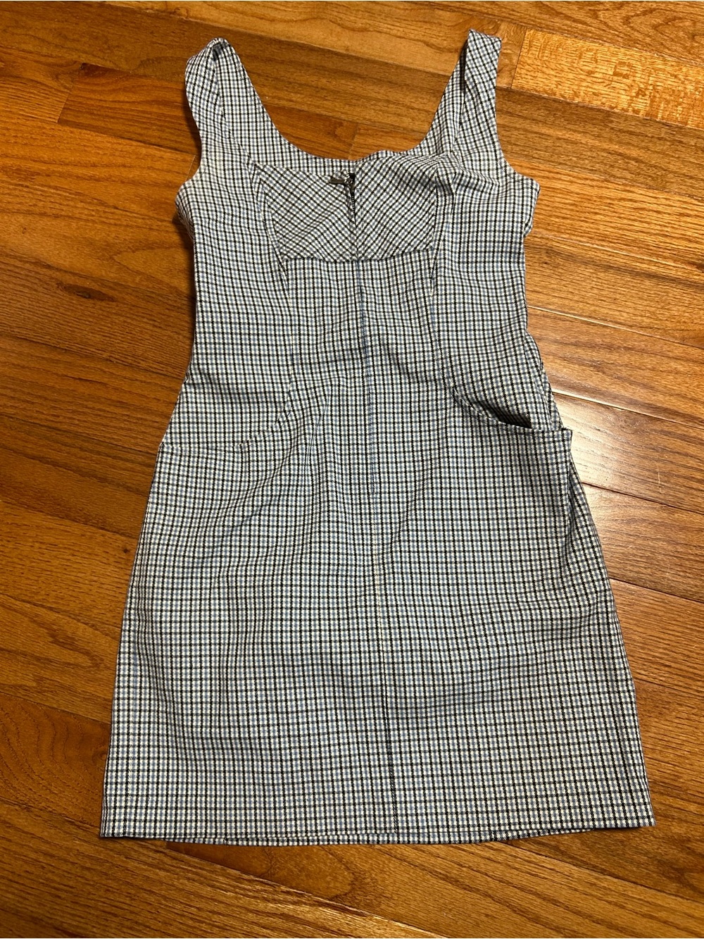 Nanette Lepore Y2K black blue and white Mini Dress with Square Neck size 6